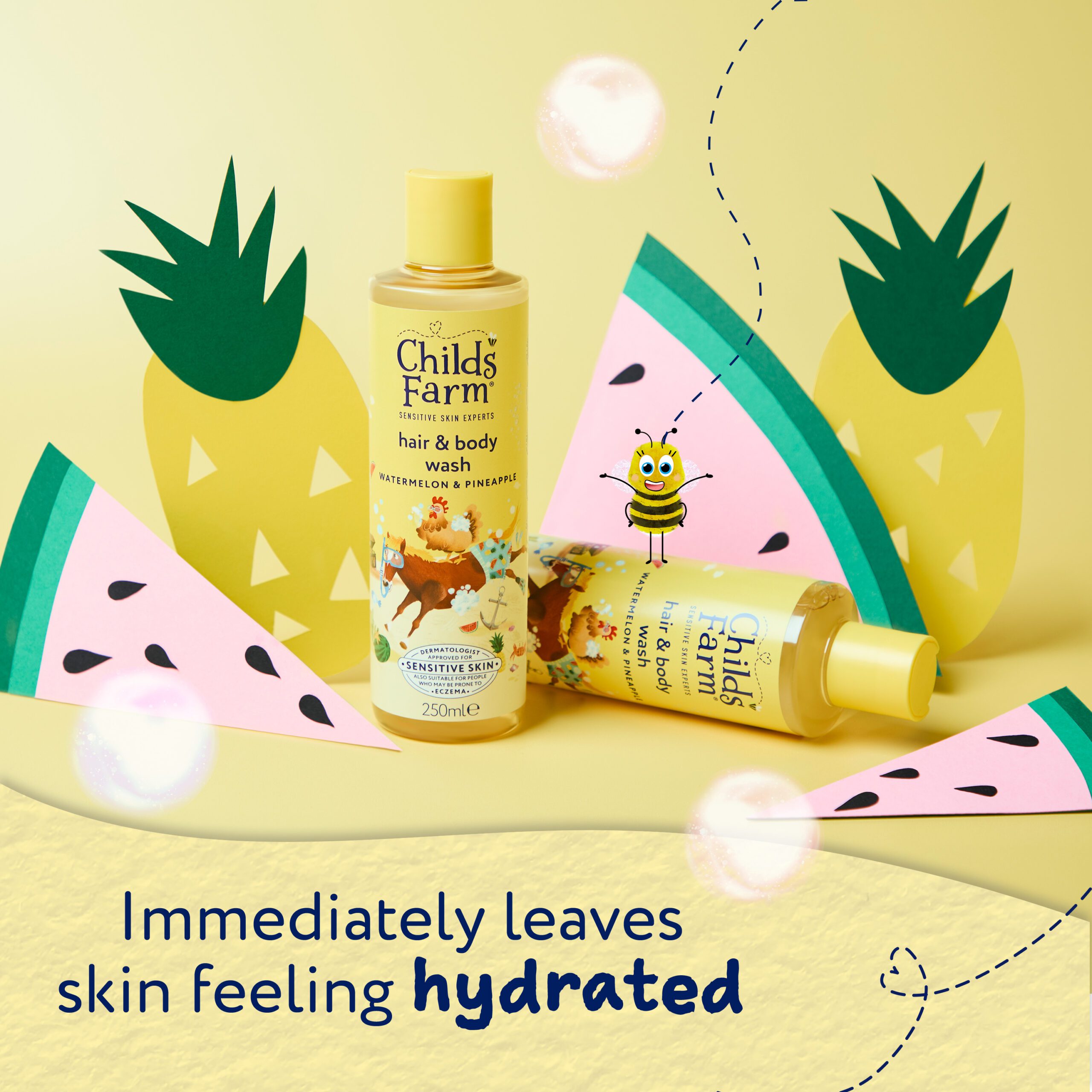 Childs Farm Hair & Body Wash, Watermelon & Pineapple 250ml - Image 5