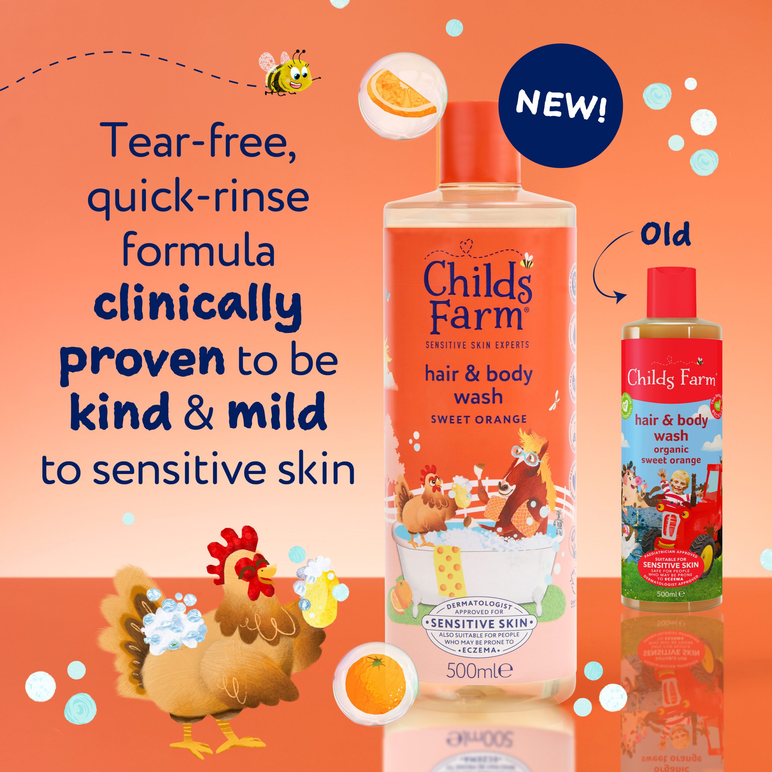 Childs Farm Hair & Body Wash, Sweet Orange 500ml - Image 2