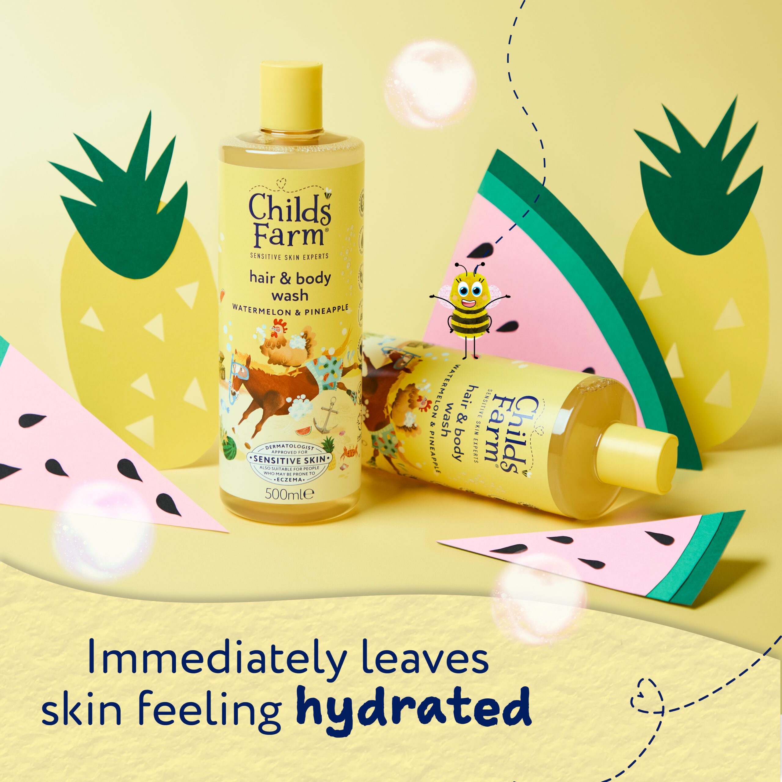Childs Farm Hair & Body Wash, Watermelon & Pineapple 500ml - Image 5