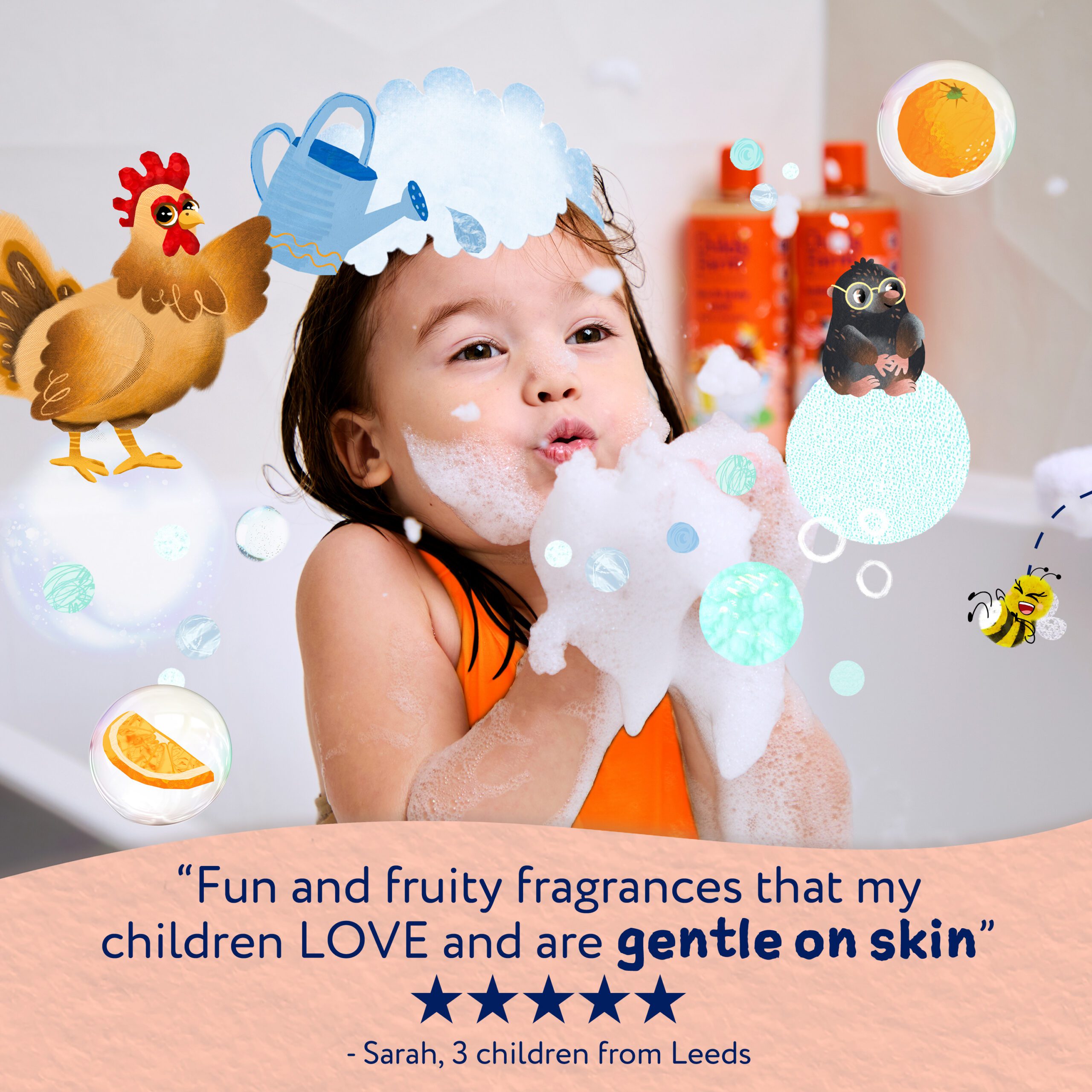 Childs Farm Bubble Bath, Sweet Orange 500ml - Image 3