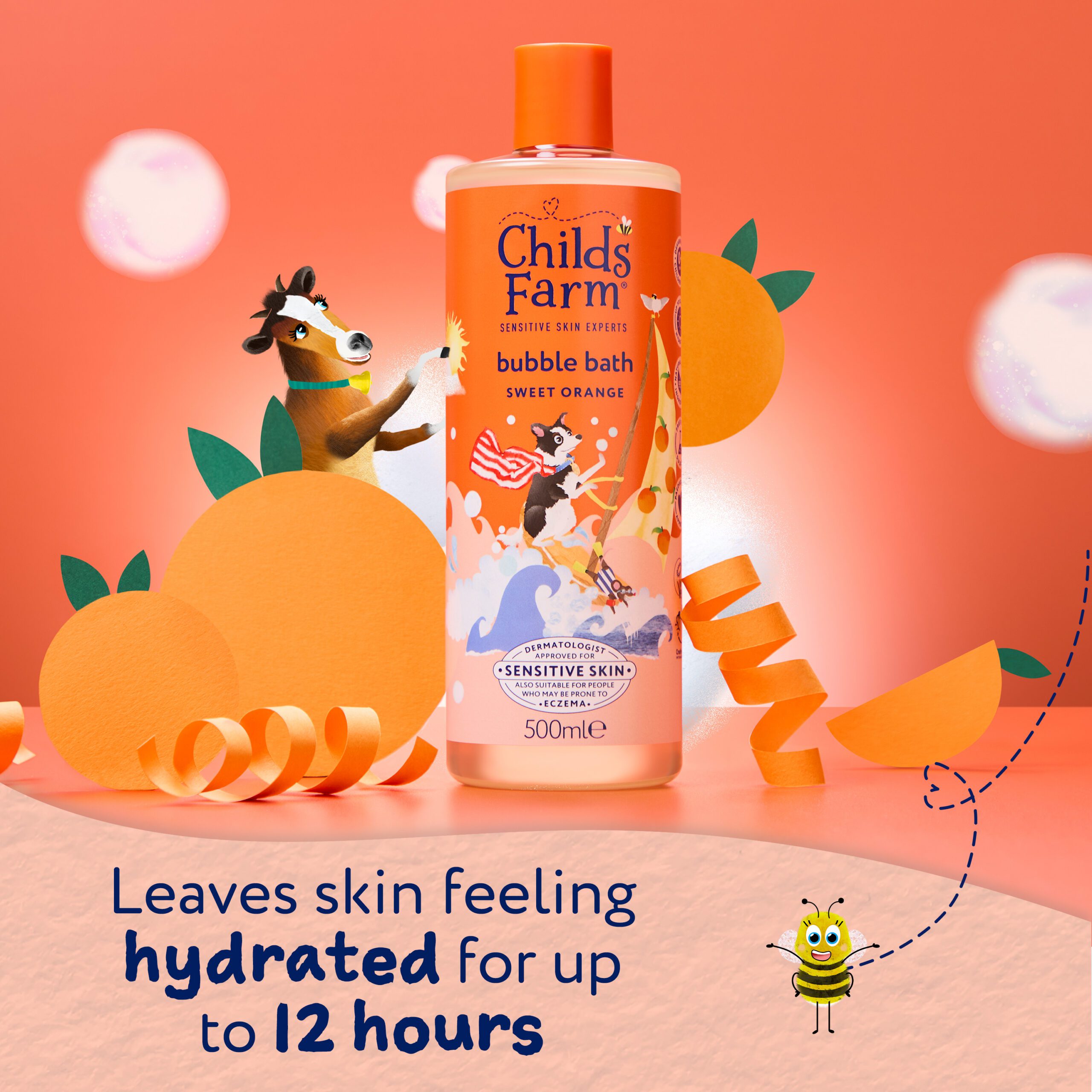 Childs Farm Bubble Bath, Sweet Orange 500ml - Image 5