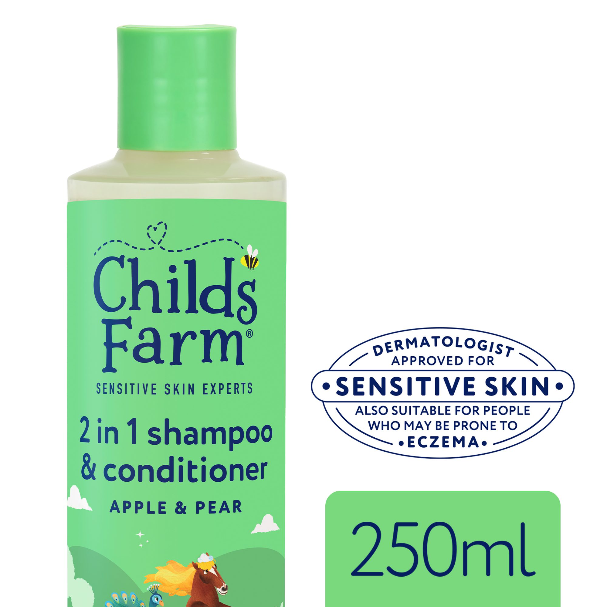 2 in 1 Shampoo & Conditioner, Apple & Pear, 250ml - Image 2