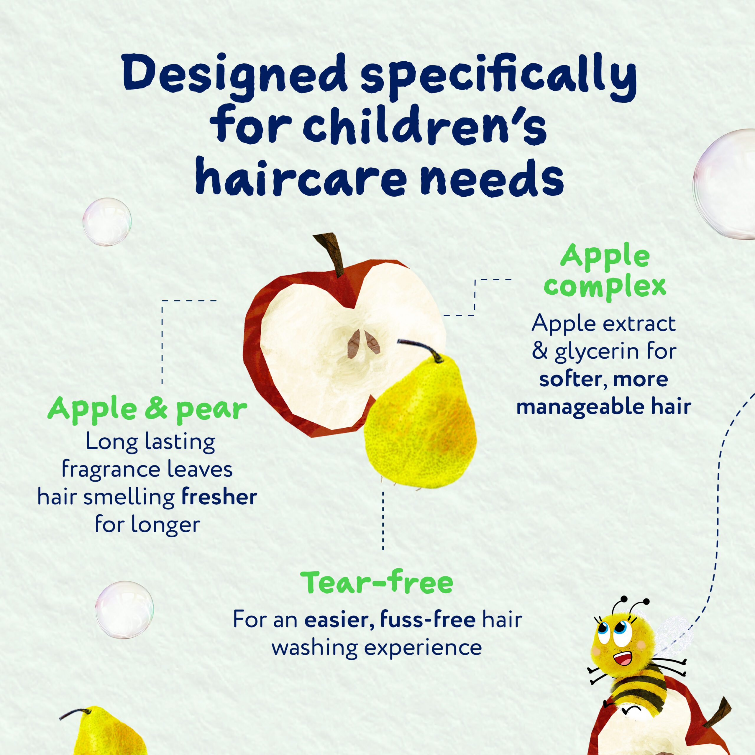 2 in 1 Shampoo & Conditioner, Apple & Pear, 250ml - Image 5