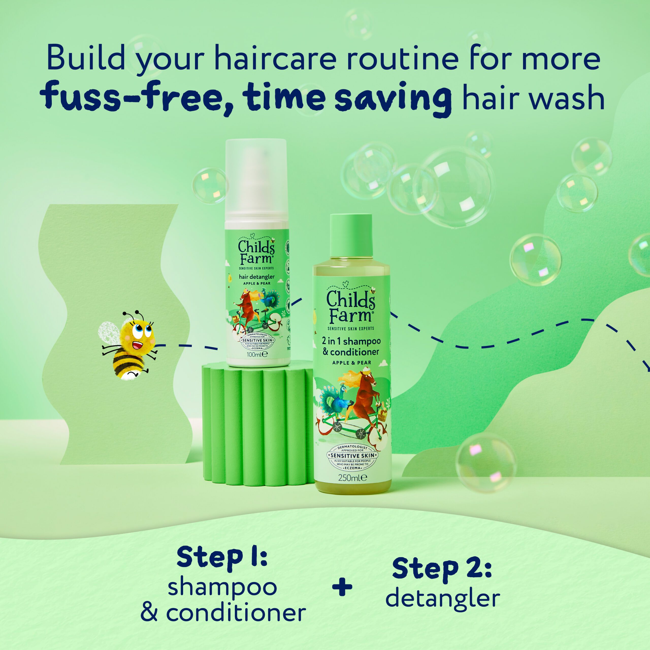 2 in 1 Shampoo & Conditioner, Apple & Pear, 250ml - Image 7
