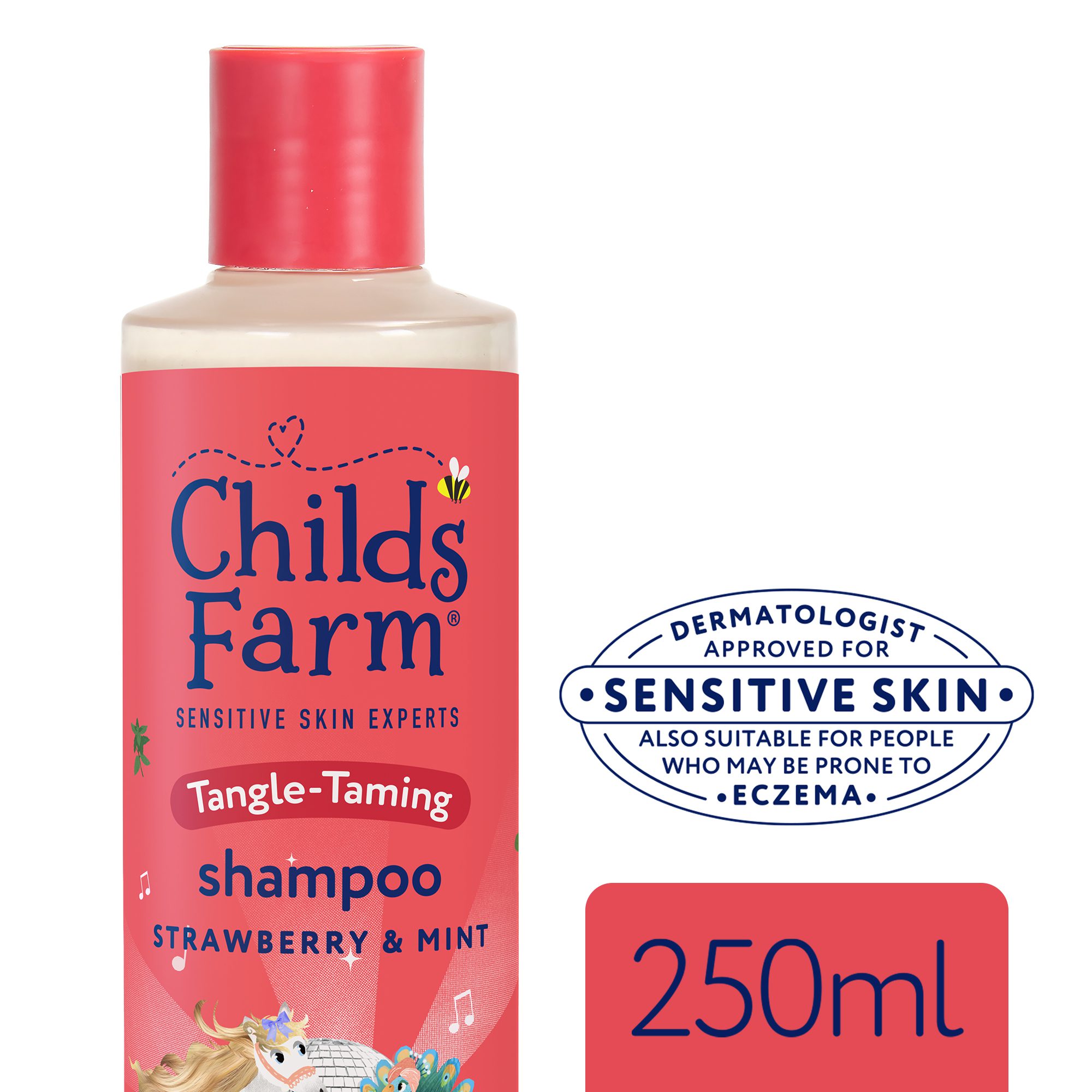 Tangle Taming Shampoo, Strawberry & Mint, 250ml - Image 2
