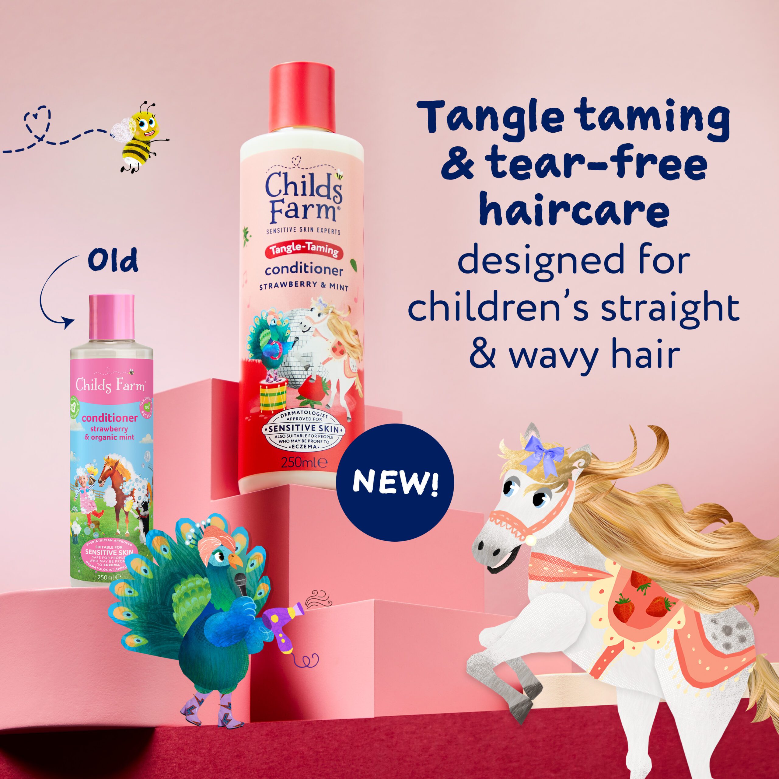 Tangle Taming Conditioner, Strawberry & Mint, 250ml - Image 3