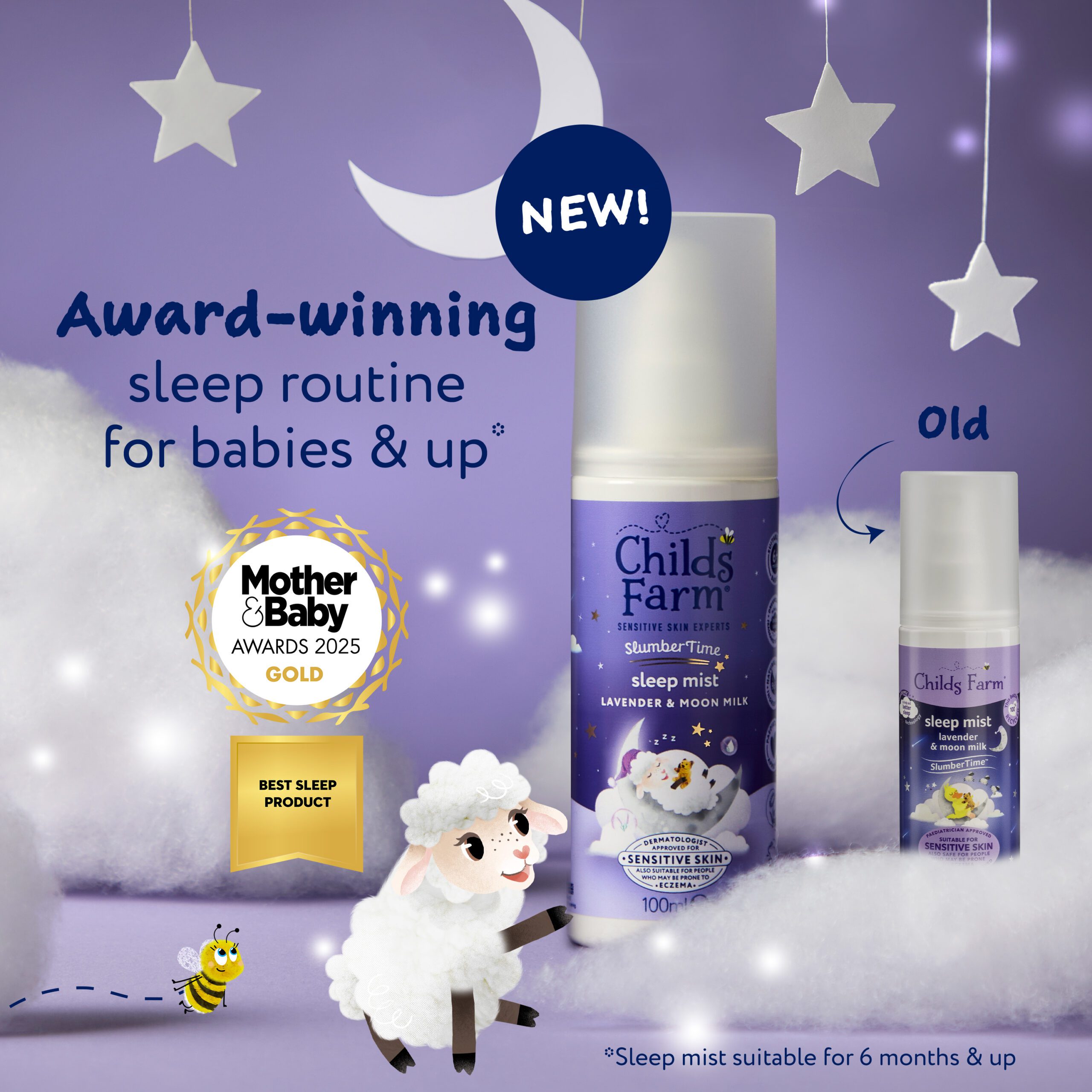 Childs Farm SlumberTime Sleep Mist, Lavender & Moon Milk 100ml - Image 2