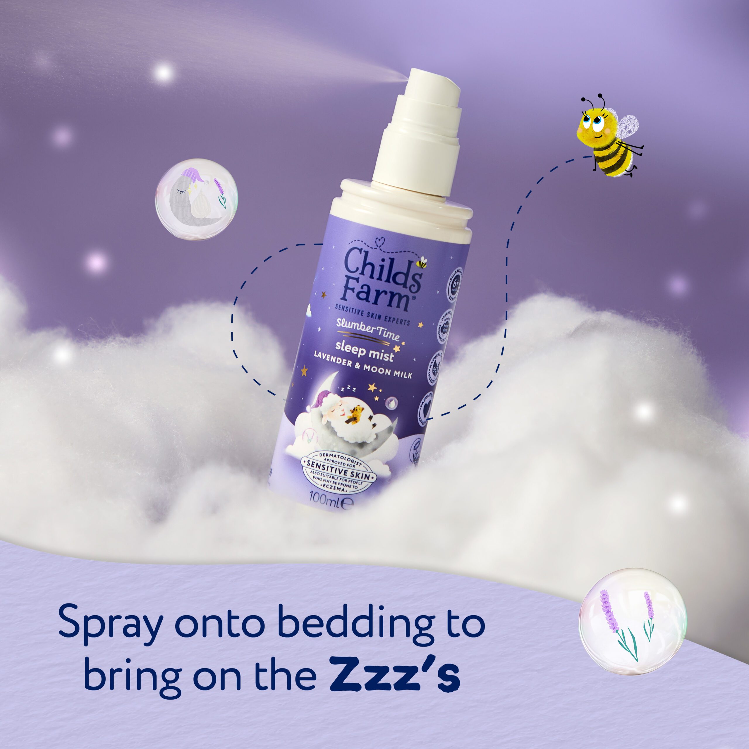 Childs Farm SlumberTime Sleep Mist, Lavender & Moon Milk 100ml - Image 5
