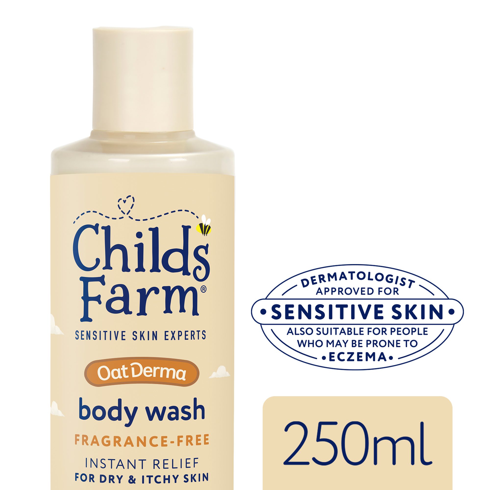 OatDerma Body Wash, fragrance free, 250ml - Image 2