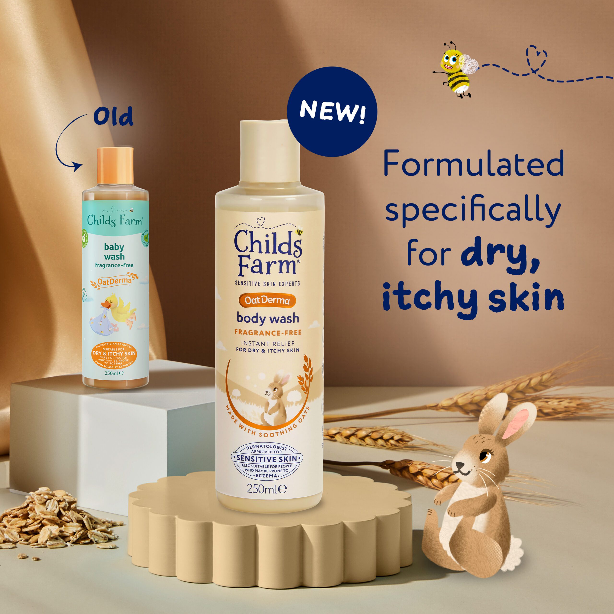 OatDerma Body Wash, fragrance free, 250ml - Image 3