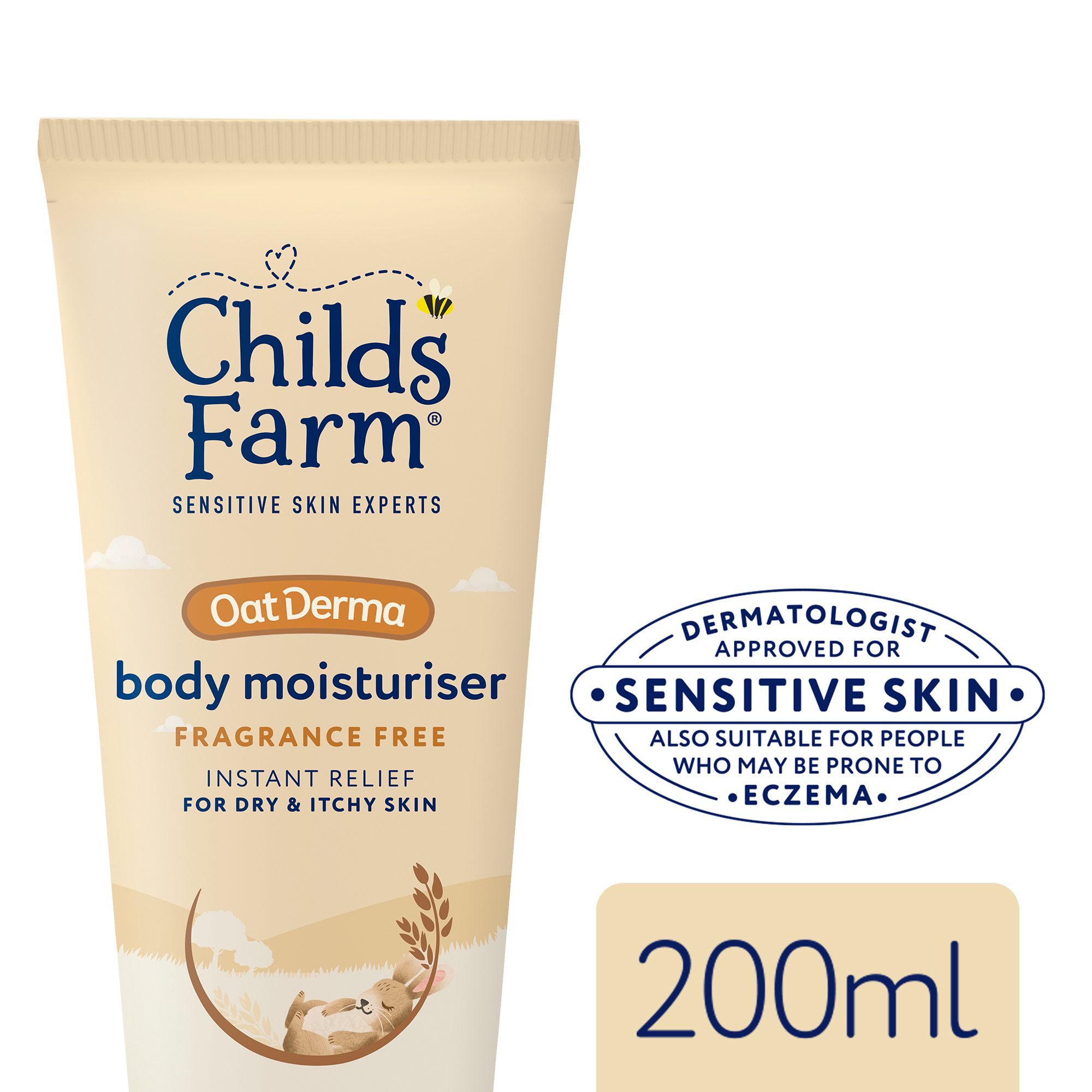 OatDerma Body Moisturiser, fragrance free, 200ml - Image 2