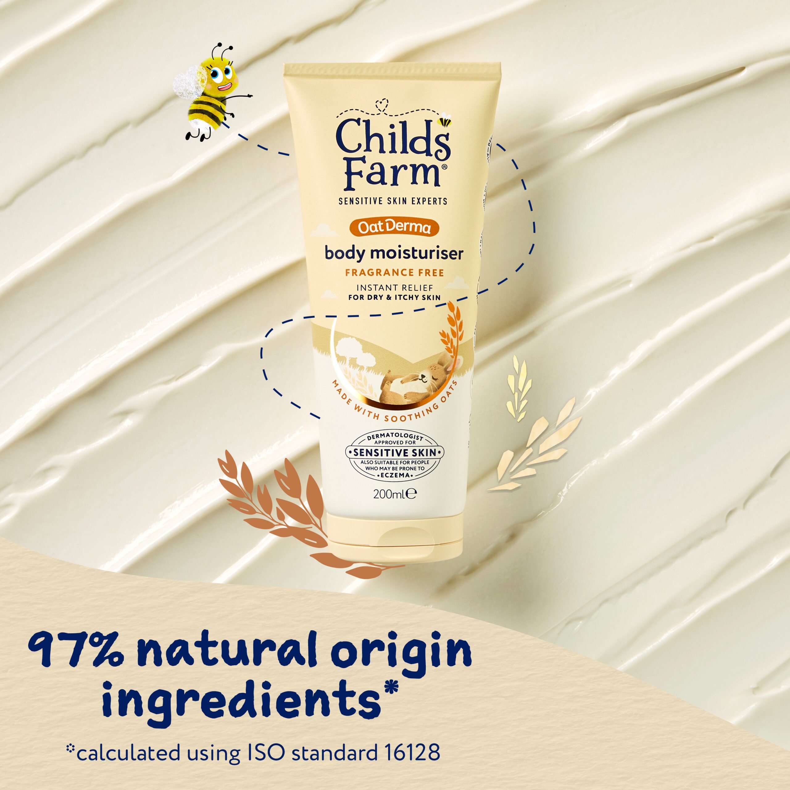 OatDerma Body Moisturiser, fragrance free, 200ml - Image 6