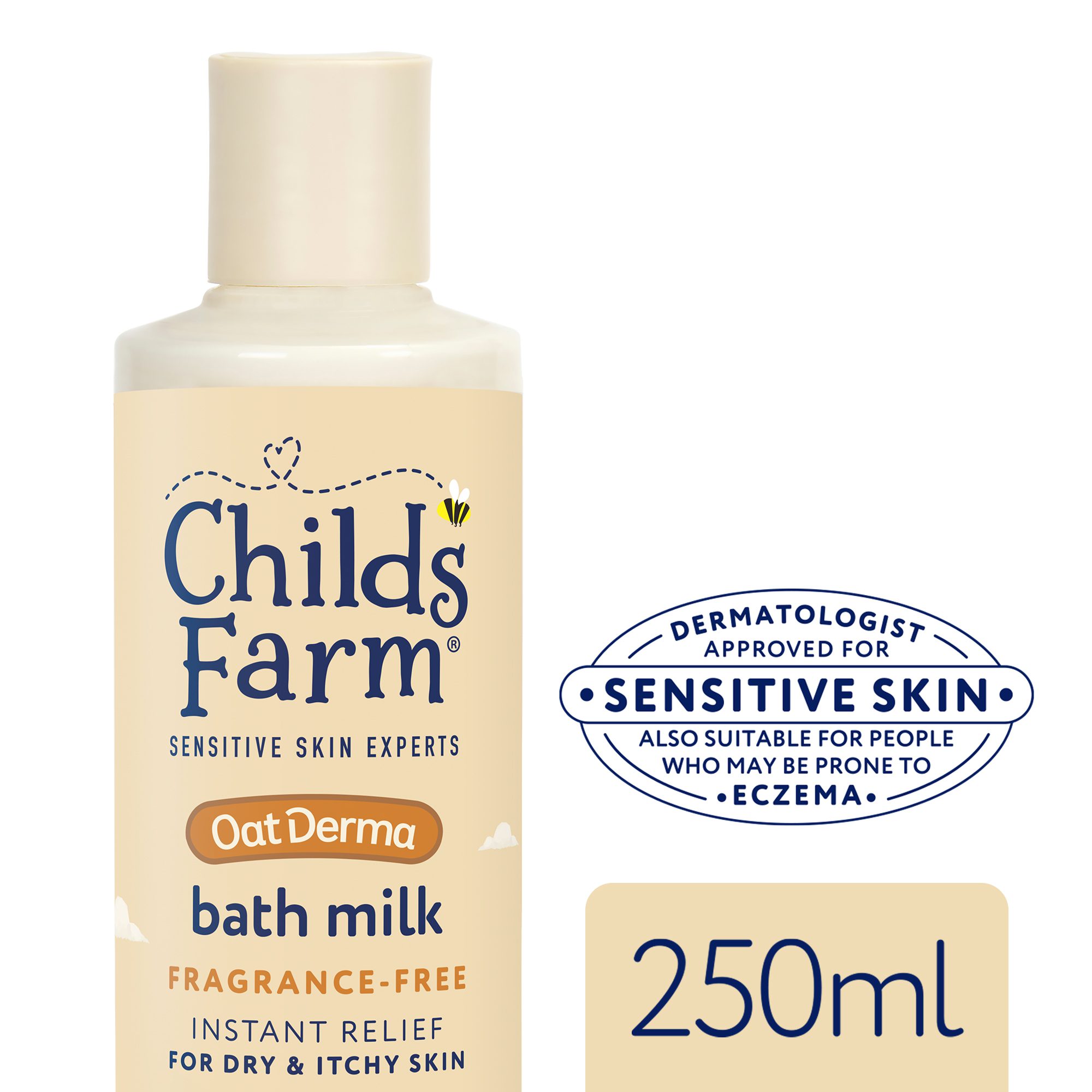 OatDerma Bath Milk, fragrance free, 250ml - Image 2