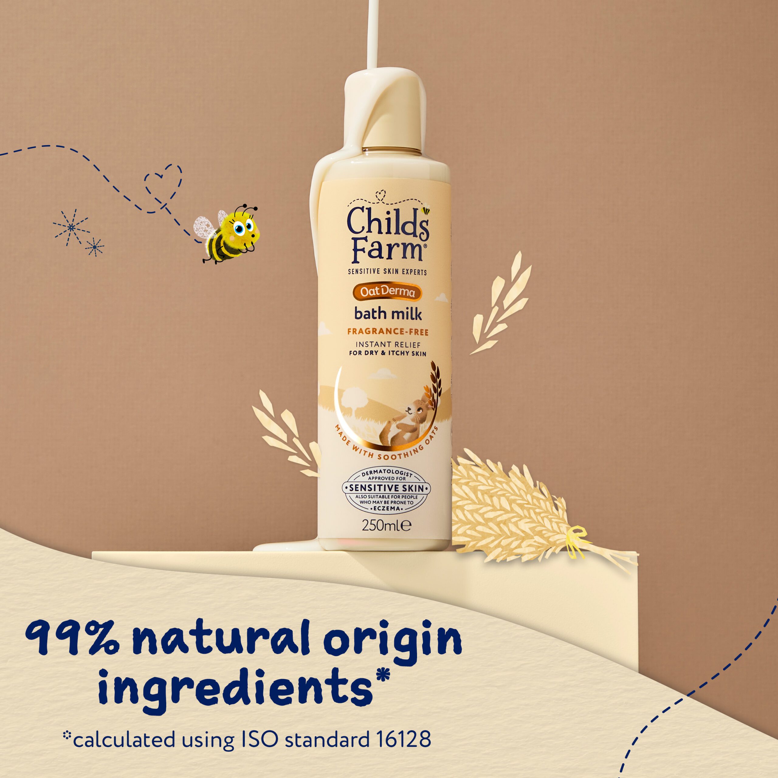 OatDerma Bath Milk, fragrance free, 250ml - Image 5