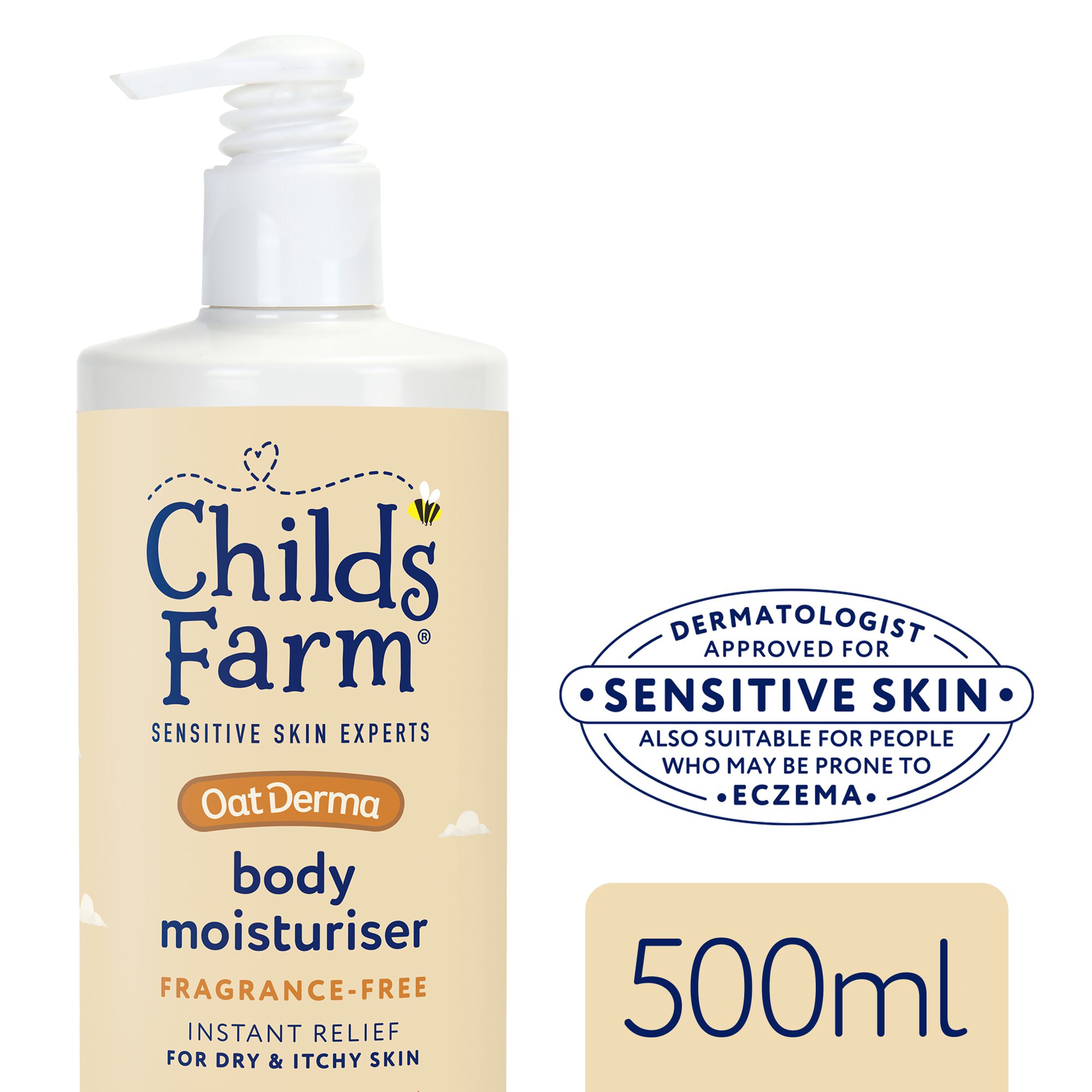 OatDerma Body Moisturiser, fragrance free, 500ml - Image 2