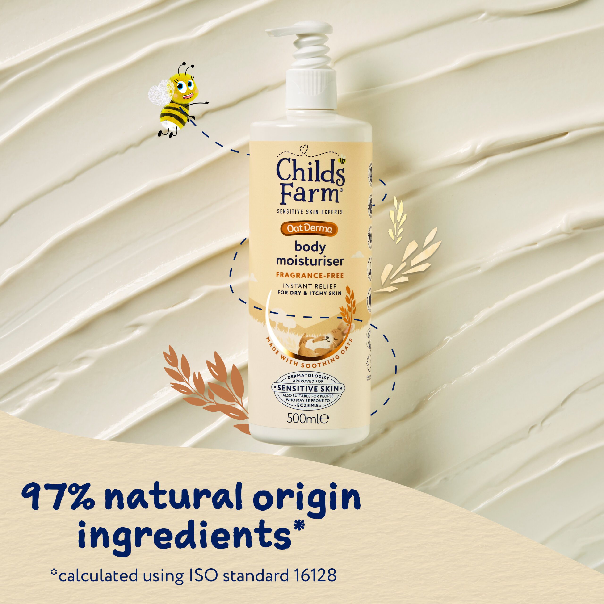 OatDerma Body Moisturiser, fragrance free, 500ml - Image 6