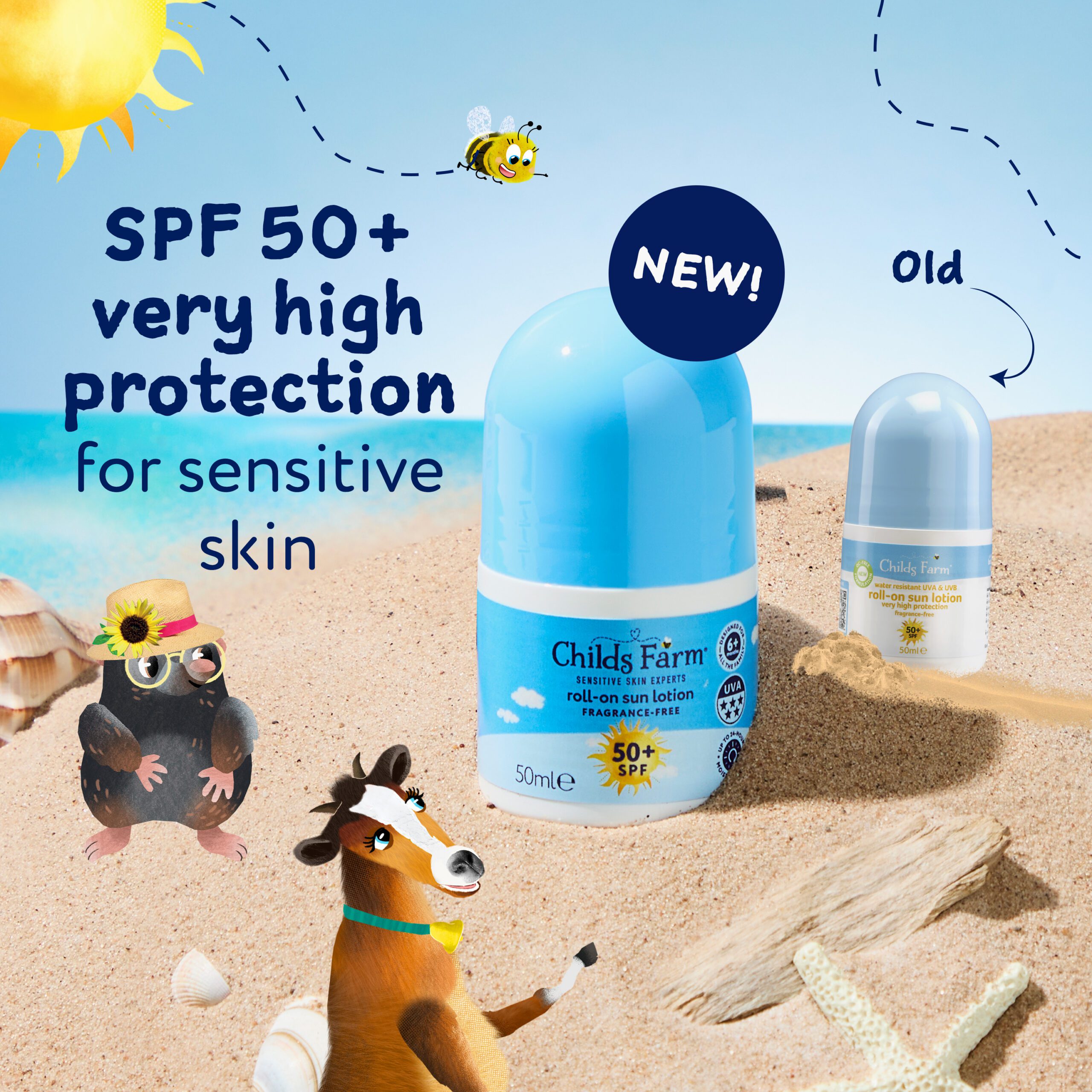 Childs Farm SPF50+ Roll On Fragrance-Free 50ml - Image 2