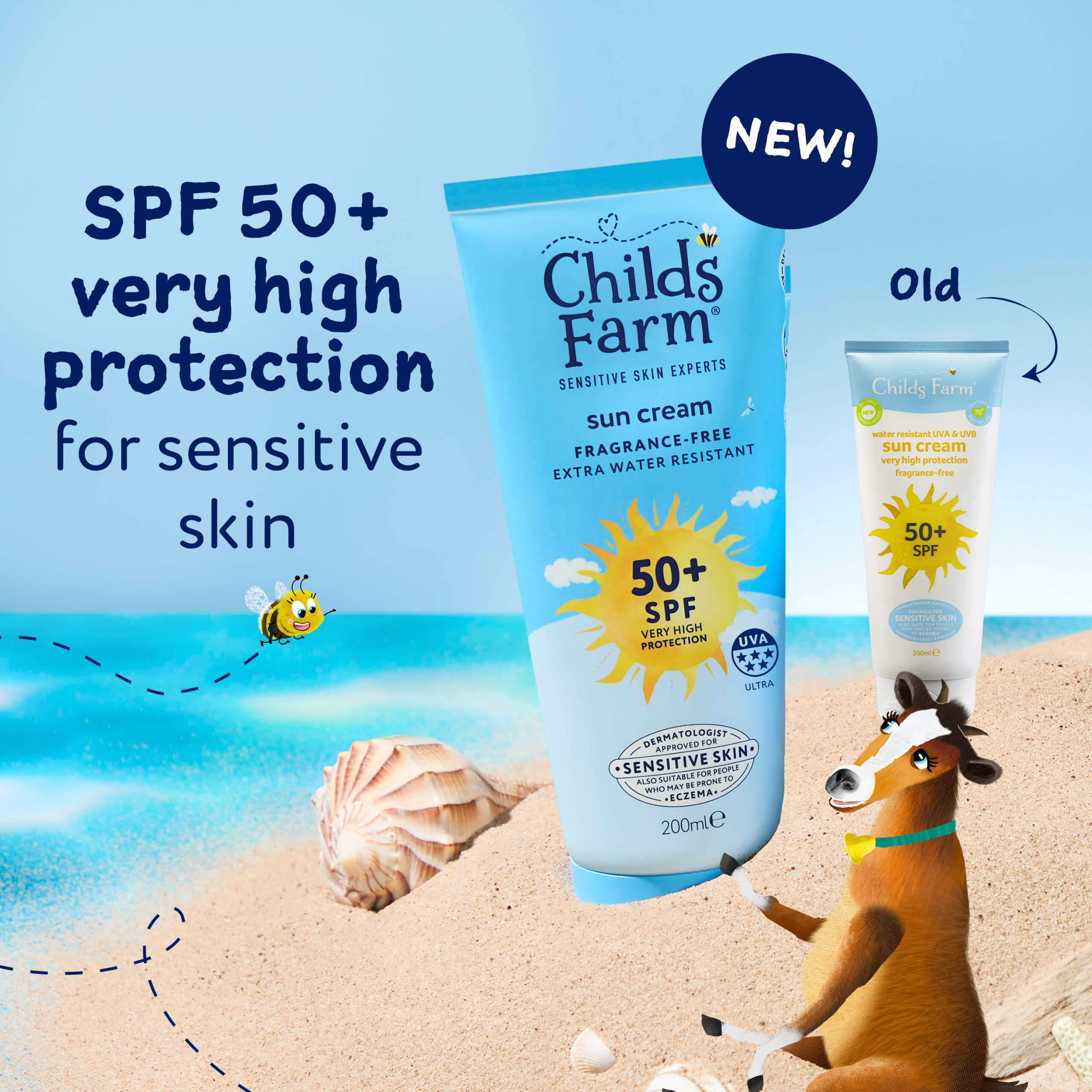 Childs Farm SPF50+ Sun Cream Fragrance-Free 200ml - Image 2