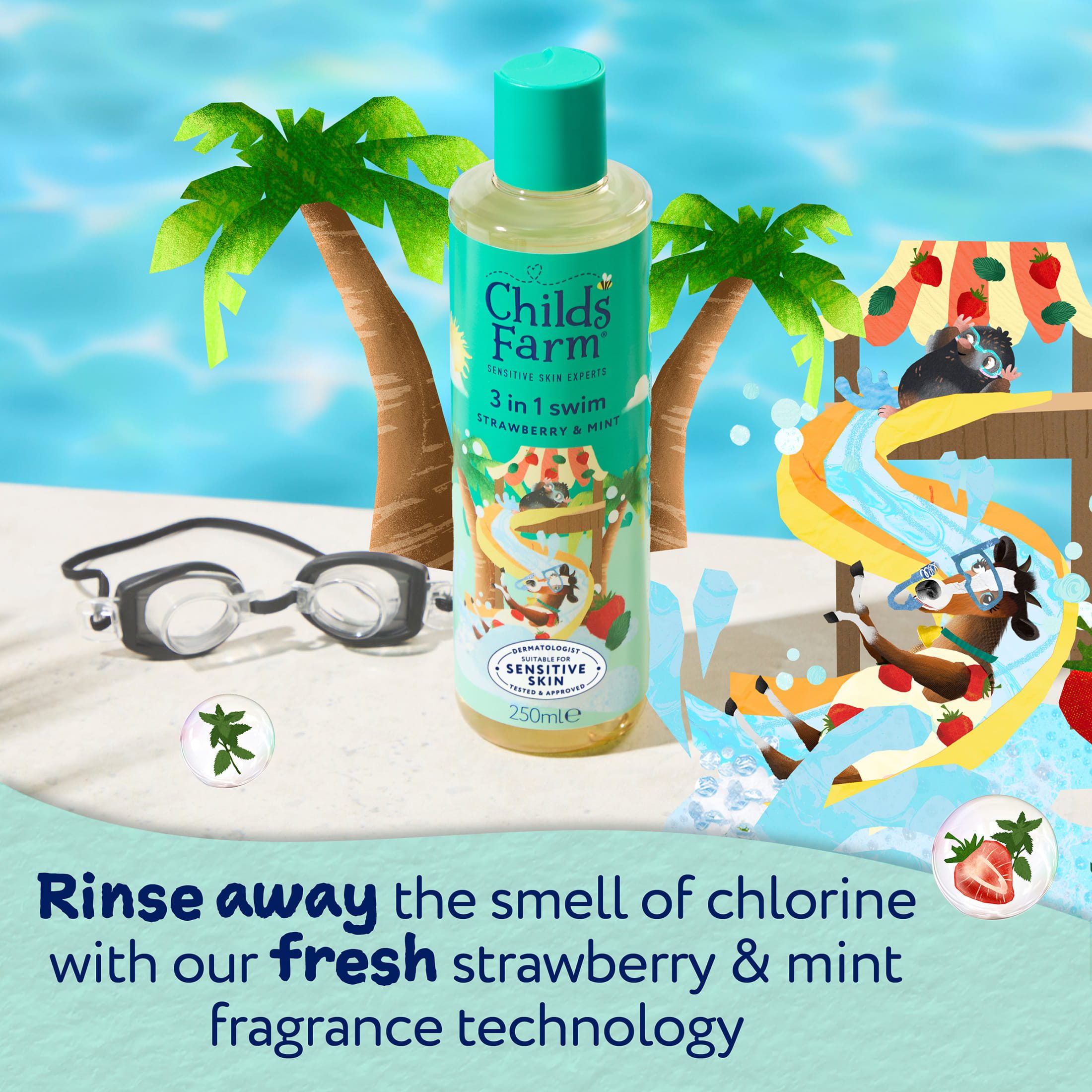 Childs Farm 3 in 1 Swim, Strawberry & Mint 8.4 Fl Oz - Image 6