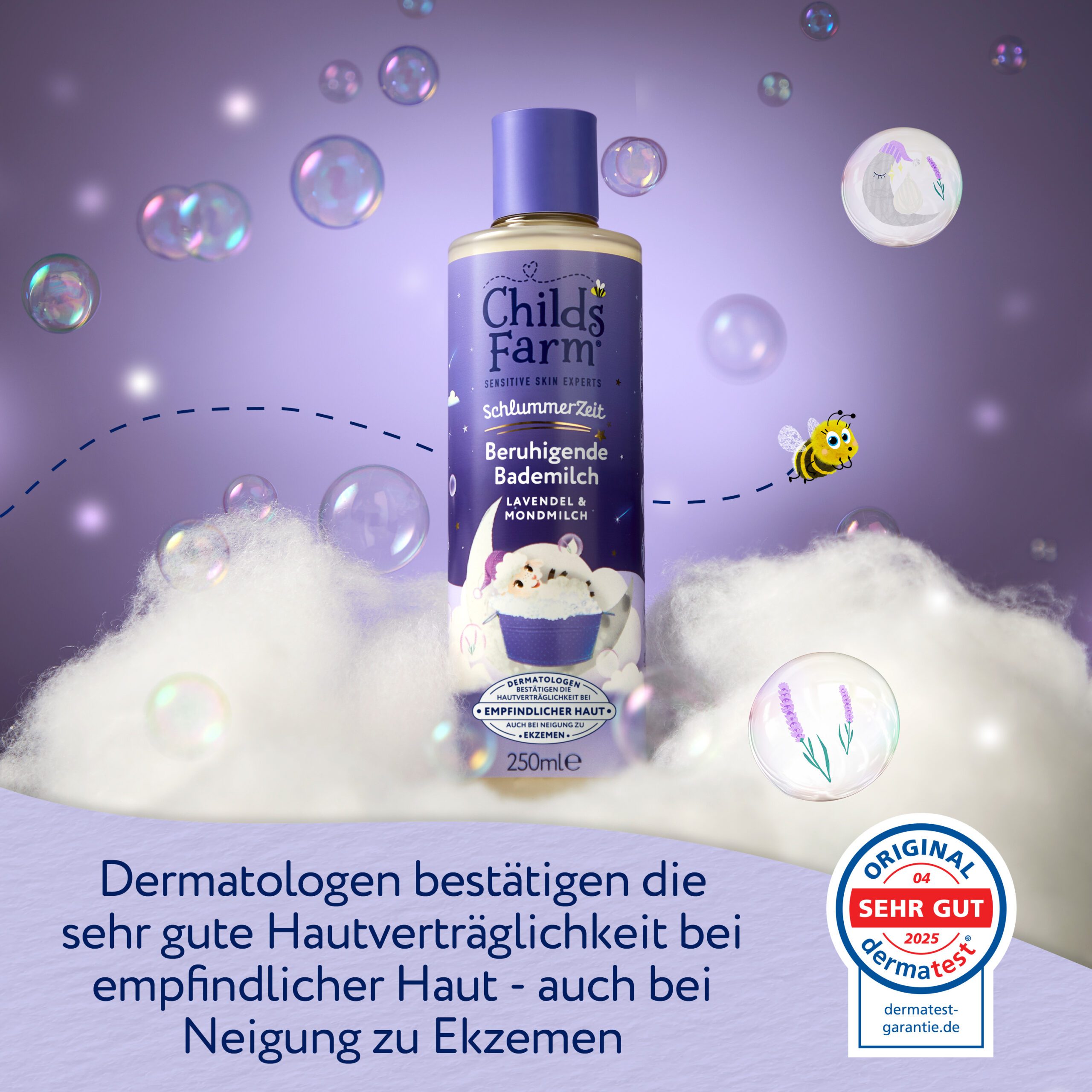 Childs Farm Schlummerzeit Beruhigende Bademilch, Lavendel und Mondmilch - Image 6