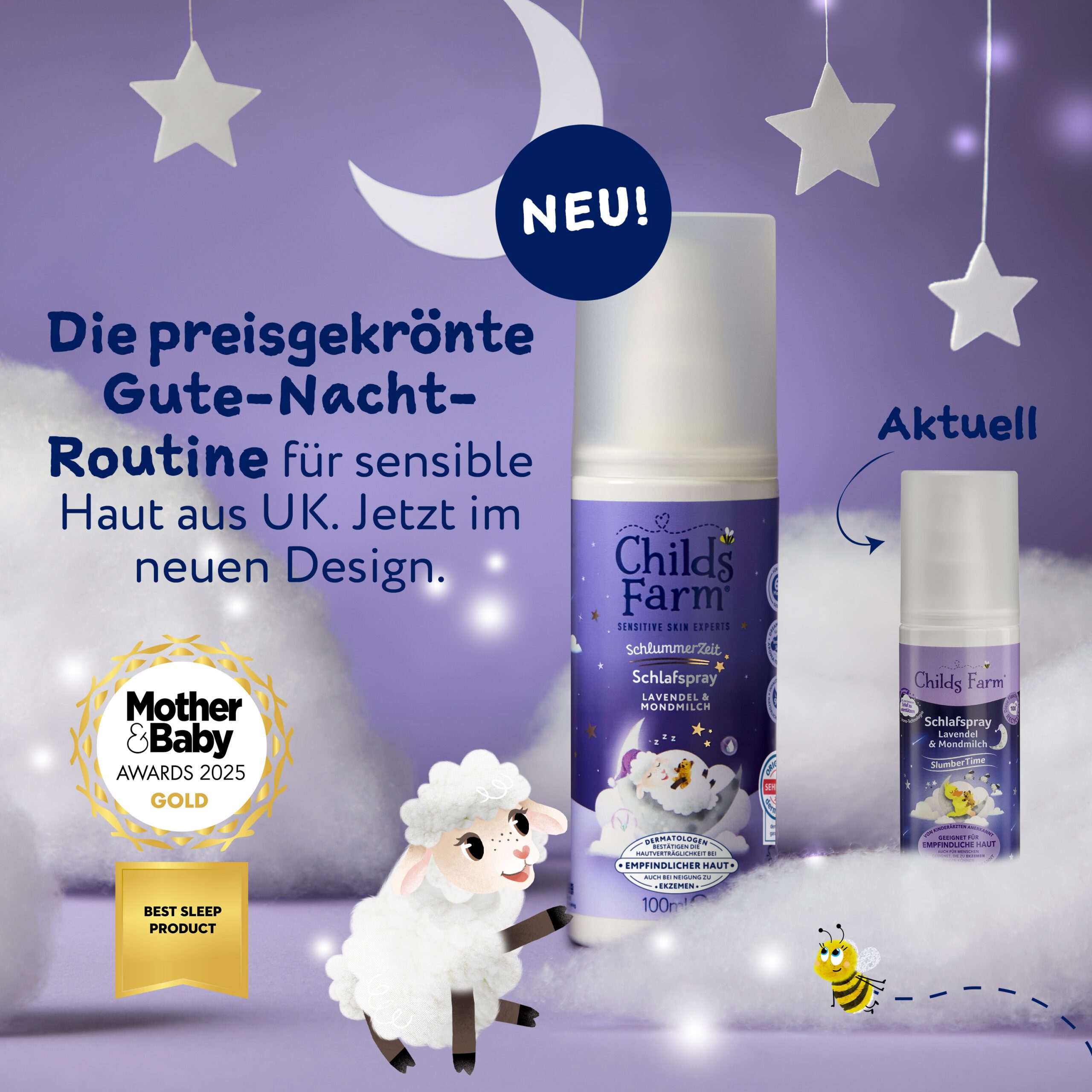 Childs Farm Schlummerzeit Schlafspray, beruhigender Lavendel und Mondmilch - Image 2