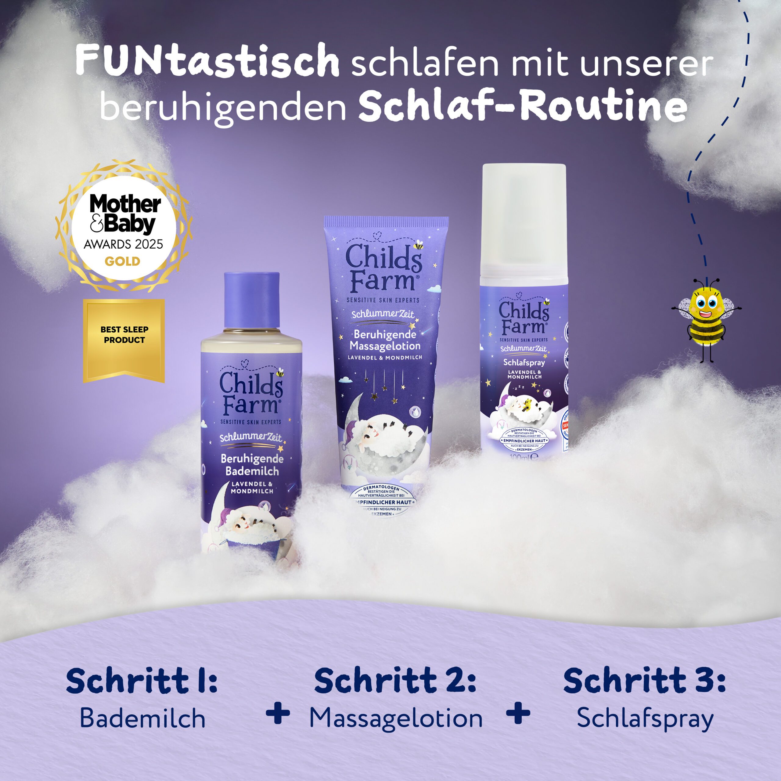 Childs Farm Schlummerzeit Schlafspray, beruhigender Lavendel und Mondmilch - Image 6
